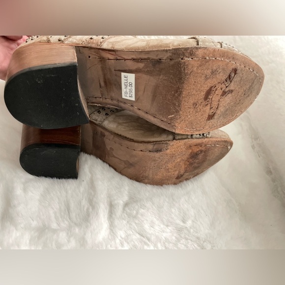 Freebird NELLE Studded Distressed Snake Skin Leather Boots - Size 7 - Picture 8 of 12